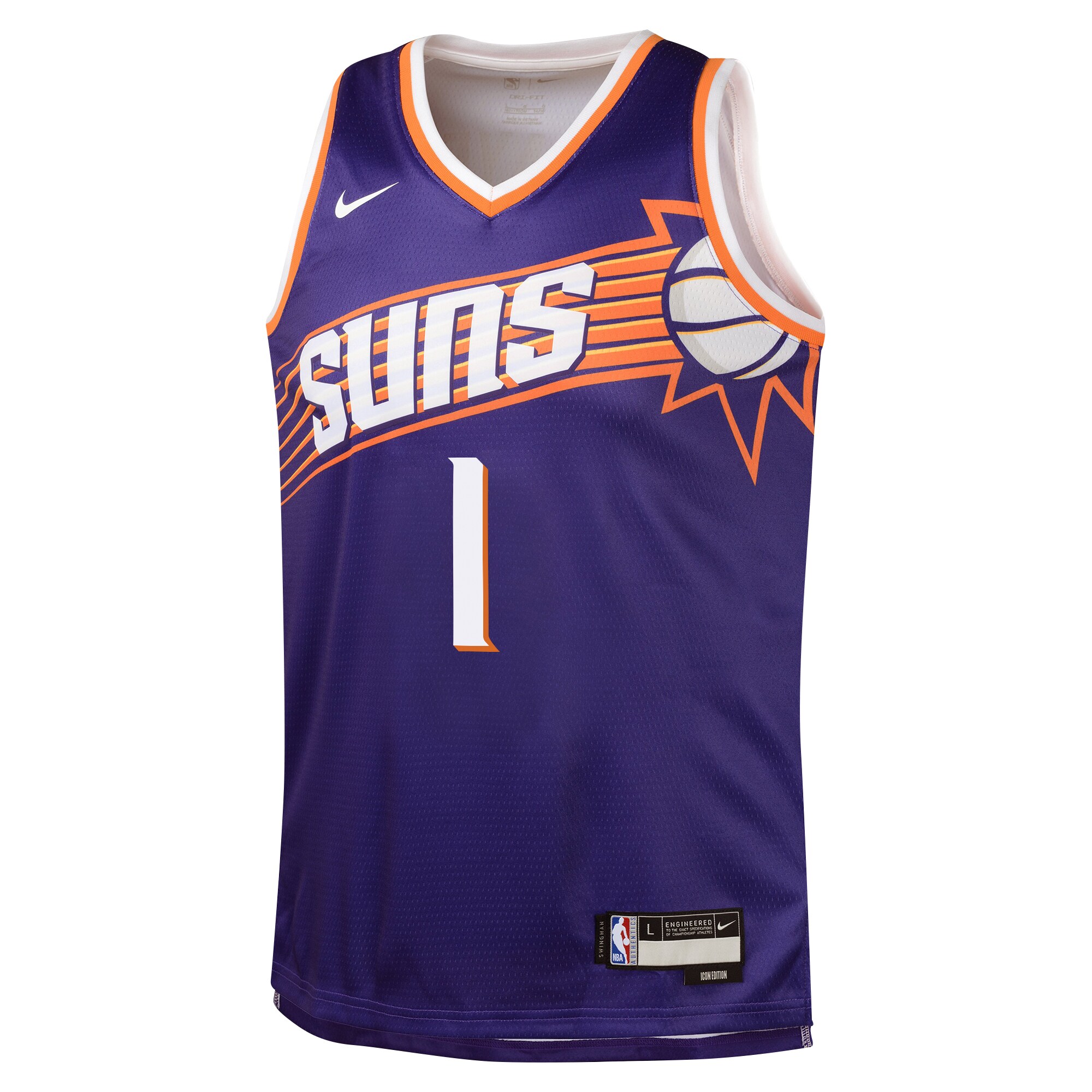 Alternative view of Camiseta Icon Edition Swingman de los Phoenix Suns - Púrpura - Devin Booker - Adolescentes - JS165 