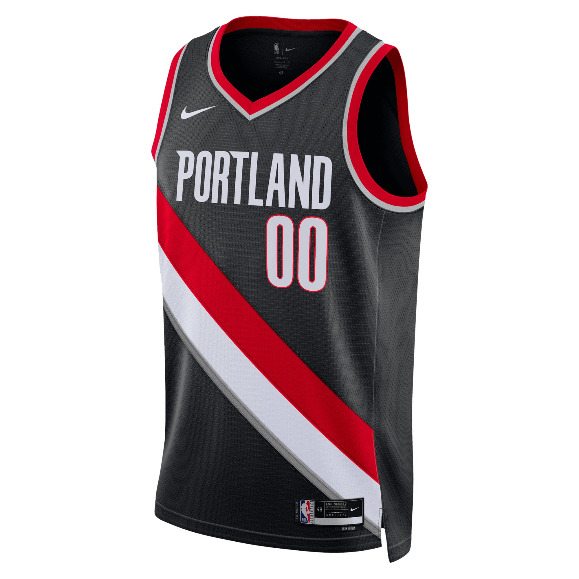 Alternative view of Camiseta Icon Swingman de los Portland Trail Blazers - Negro - Scoot Henderson - Unisex - JS547 