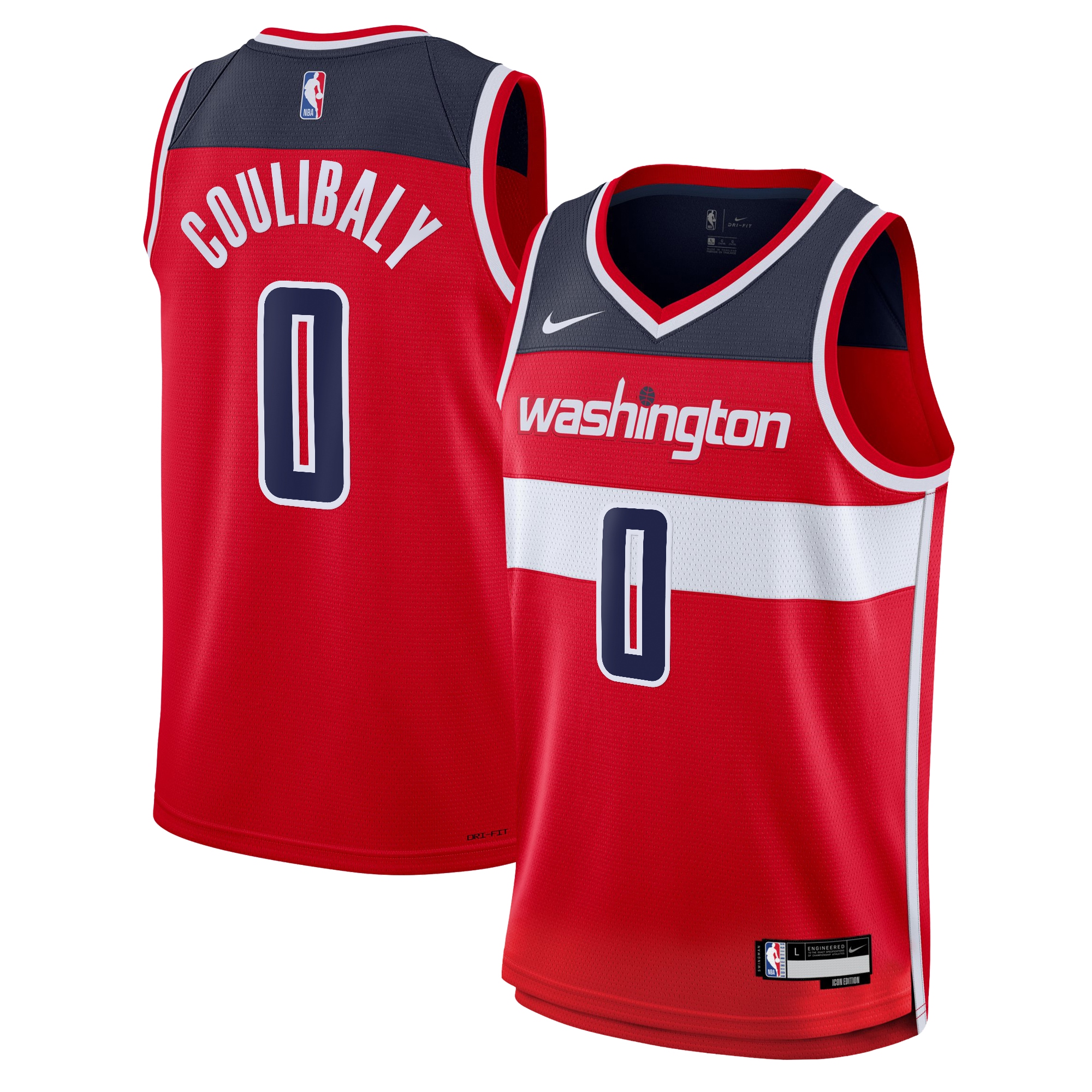 Camiseta Icon Swingman de los Washington Wizards - Personalizada - Jóvenes - Bilal Coulibaly 0 - JS940 