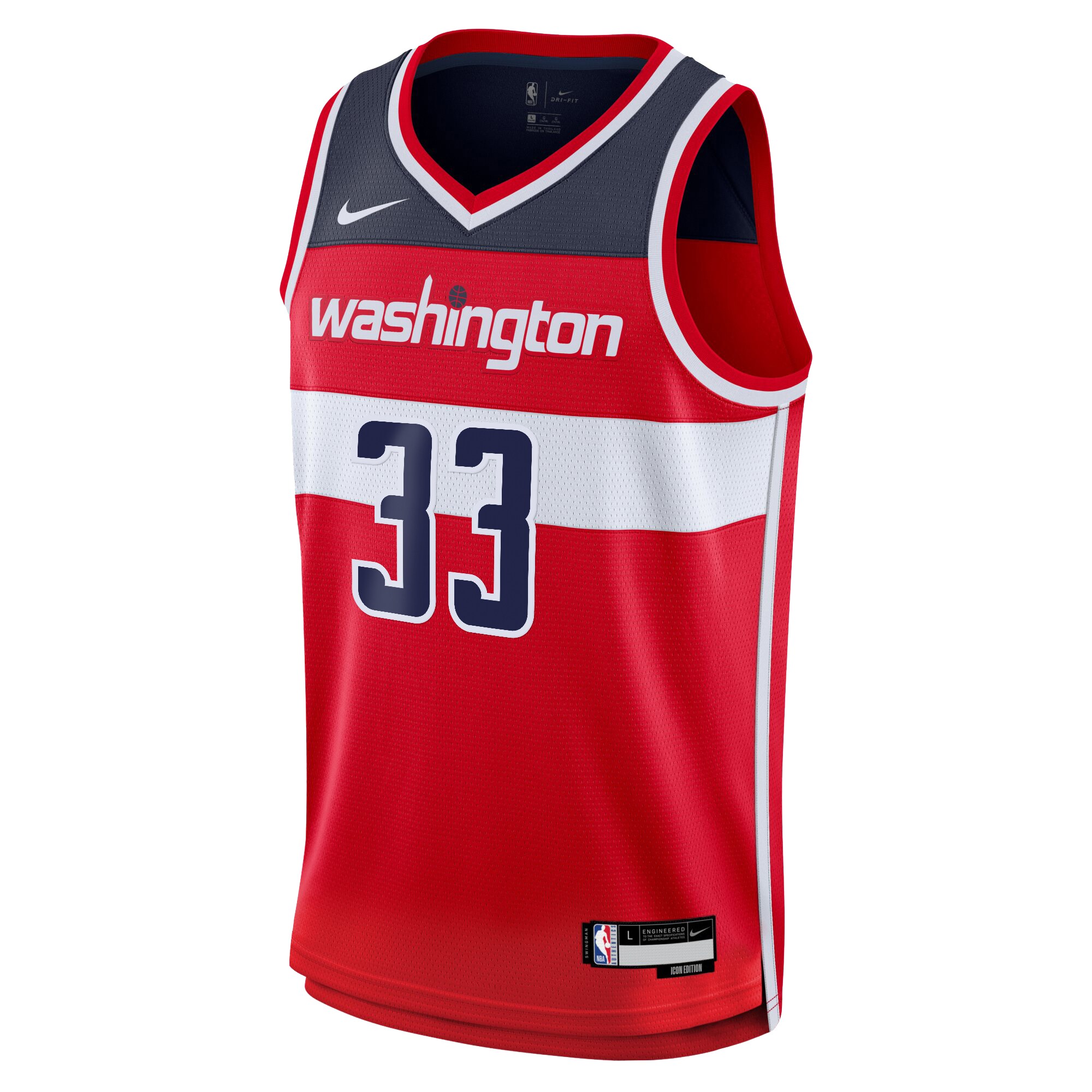 Alternative view of Camiseta Icon Swingman de los Washington Wizards - Rojo - Kyle Kuzma - Jóvenes - JS988 