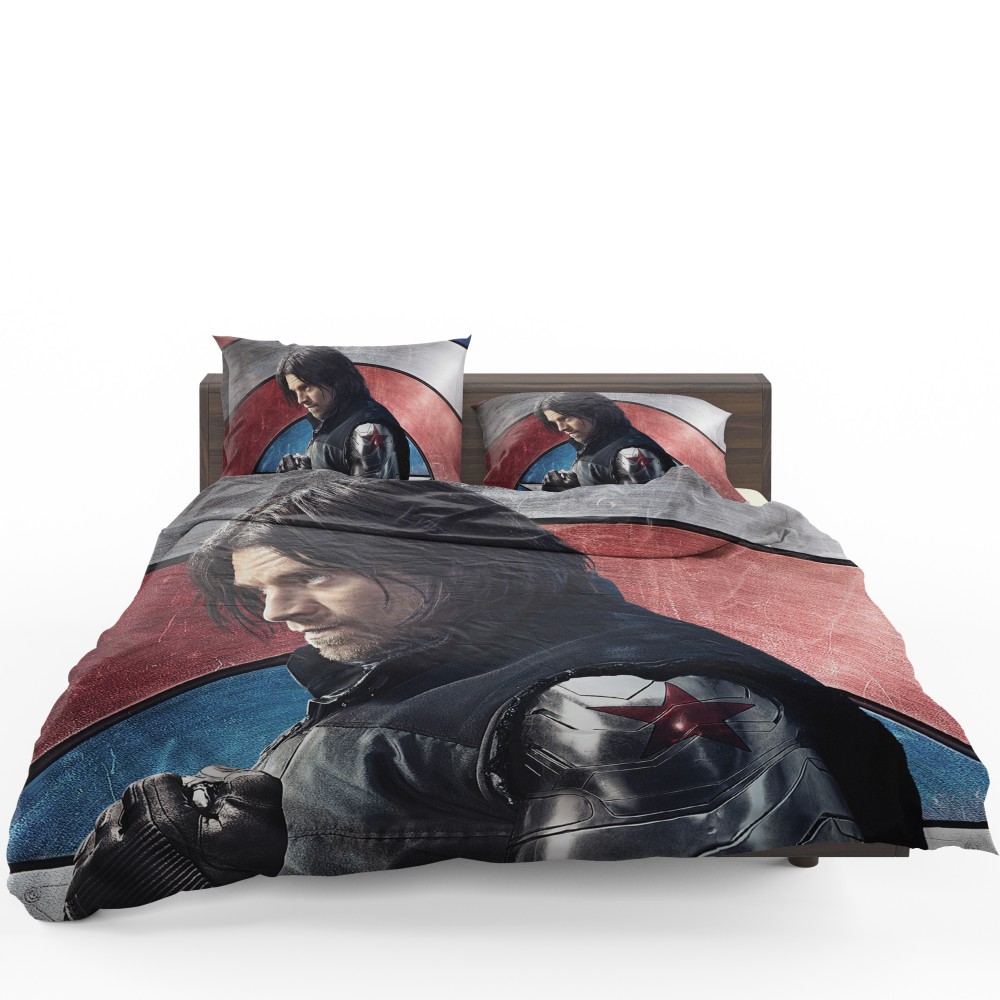 Captain America Civil War Movie Sebastian Stan Winter Soldier Bedding Set - Custom Bedding Set
