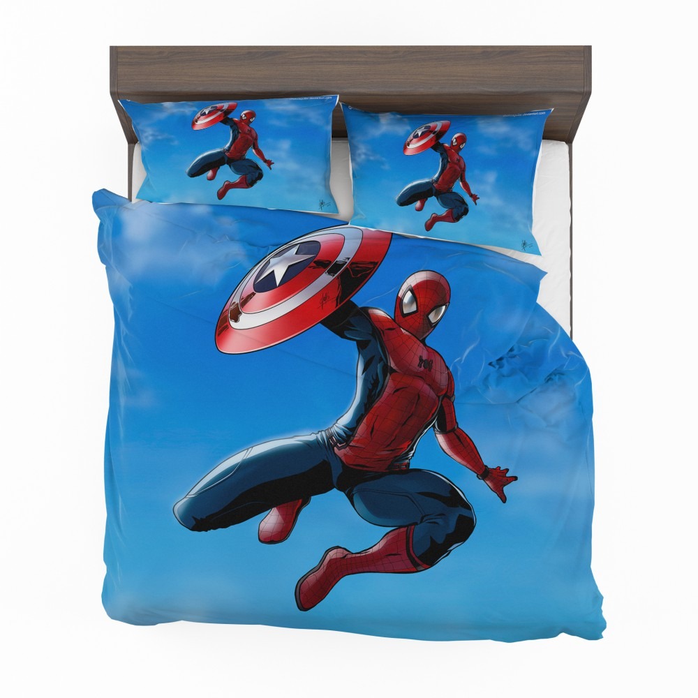 Alternative view of Captain America Civil War Movie Spider-Man Bedding Set - Custom Bedding Set