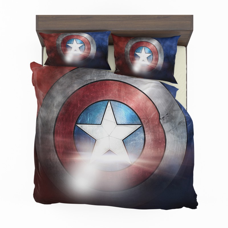 Alternative view of Captain America Shield American Marvel Bedding Set - Custom Bedding Set