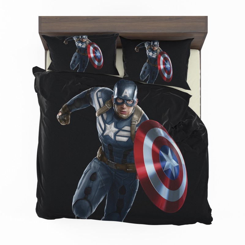 Alternative view of Captain America Superheroes Marvel Comics Bedding Set - Custom Bedding Set