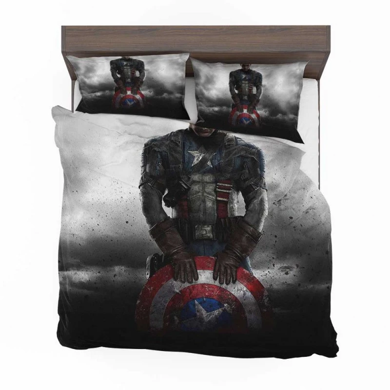 Alternative view of Captain America The First Avenger Film Steve Rogers Shield Bedding Set - Custom Bedding Set