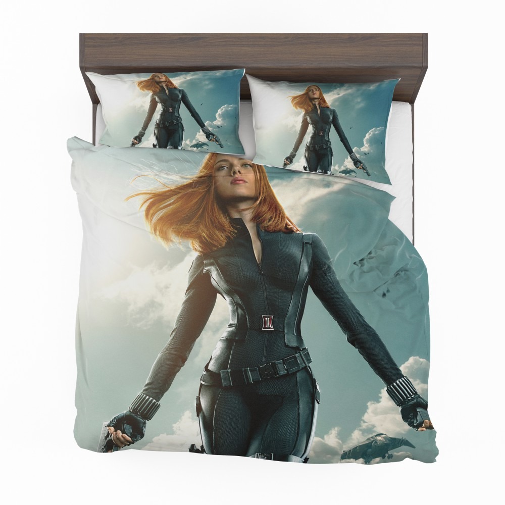Alternative view of Captain America The Winter Soldier Movie Avengers Black Widow Scarlett Johansson Bedding Set - Custom Bedding Set