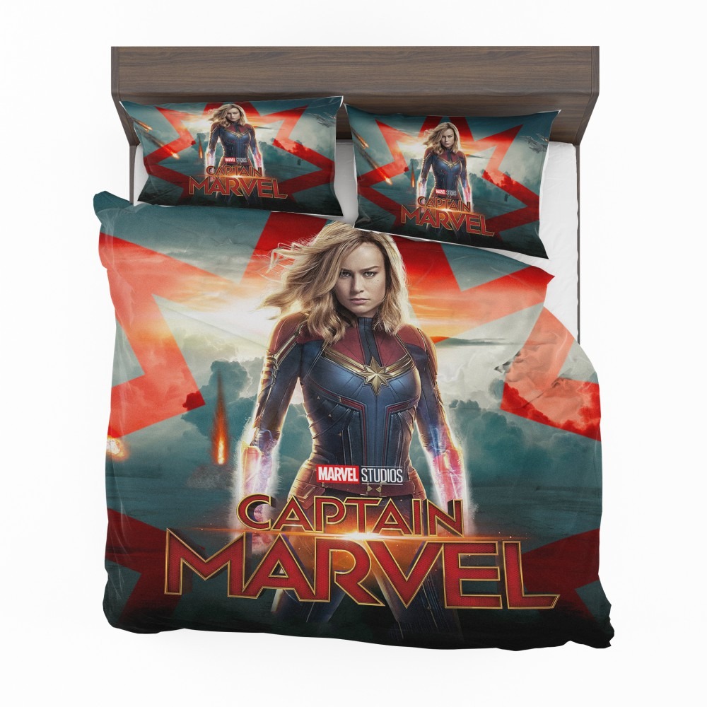 Alternative view of Captain Marvel Movie Brie Larson Marvel Cinematic Universe Bedding Set - Custom Bedding Set