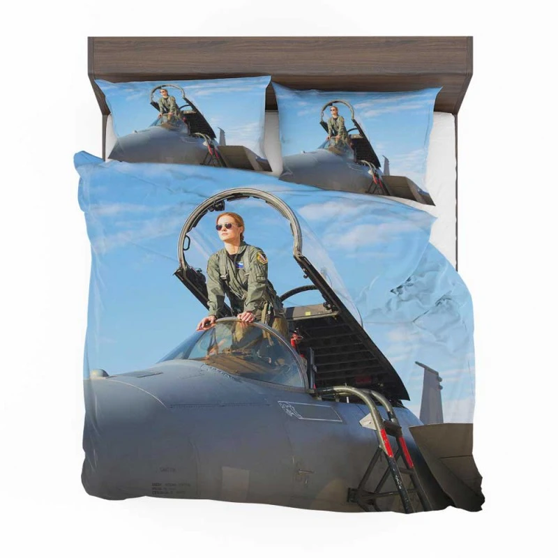Alternative view of Captain Marvel Movie Brie Larson MCU Bedding Set - Custom Bedding Set