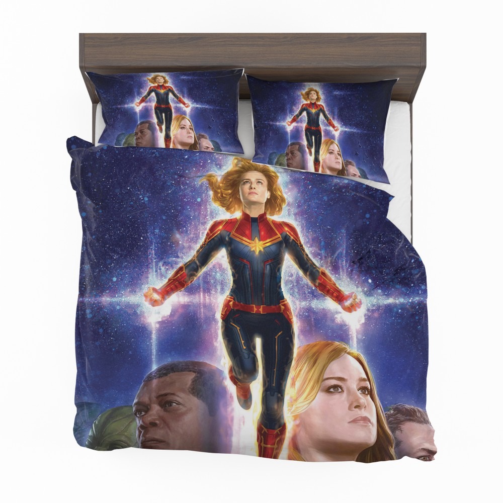 Alternative view of Captain Marvel Movie Brie Larson SHIELD Bedding Set - Custom Bedding Set