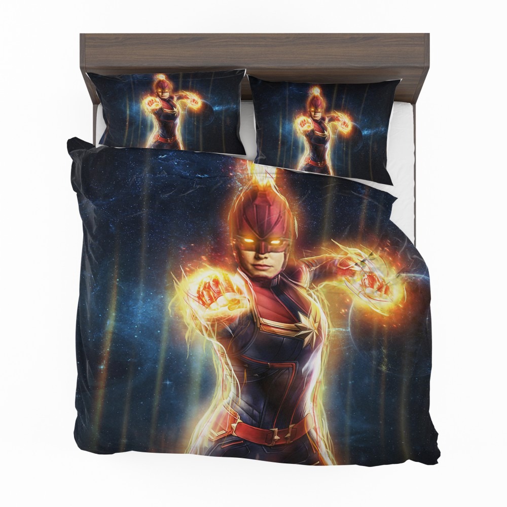 Alternative view of Captain Marvel Movie Carol Danvers Super Women Bedding Set - Custom Bedding Set