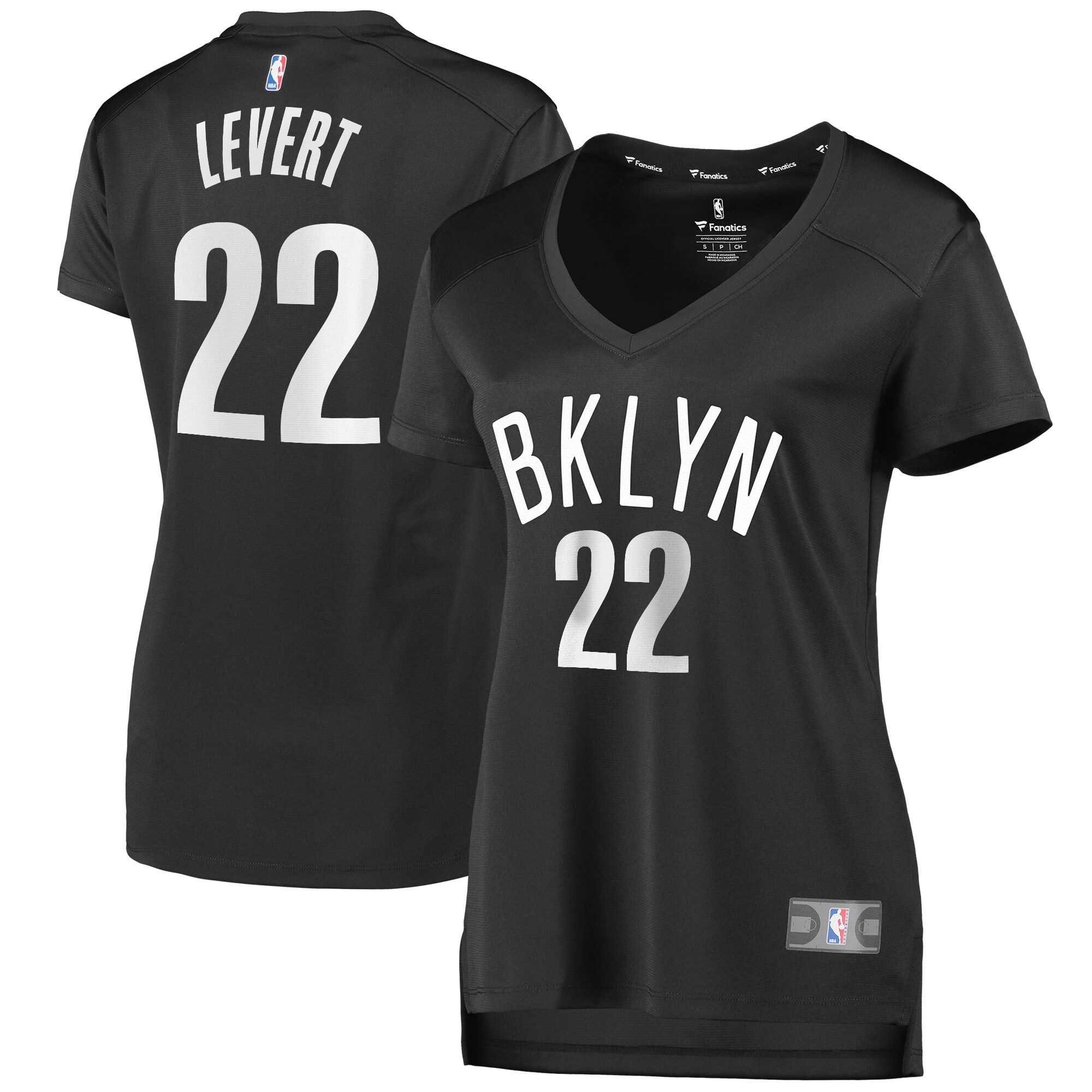 Alternative view of Caris Levert Brooklyn Nets Fanatics Branded Women’s Fast Break Player Jersey – Statement Edition – Charcoal