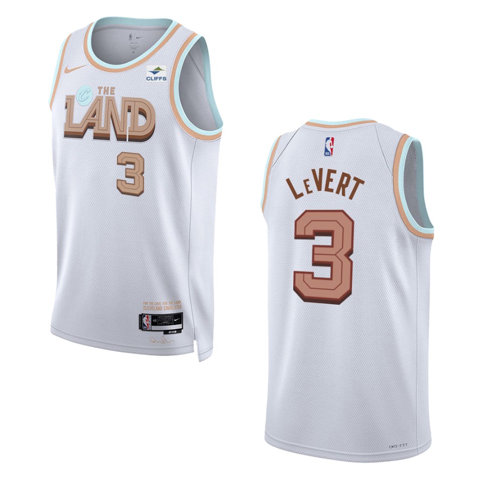 Caris Levert White City Edition 2022-23 Cleveland Cavaliers Swingman Basketball Jersey