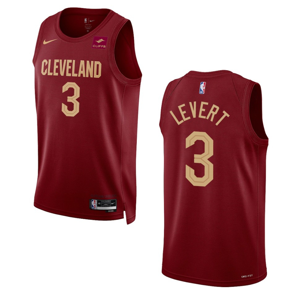 Caris Levert Wine Icon 2022-23 Cleveland Cavaliers Swingman Basketball Jersey