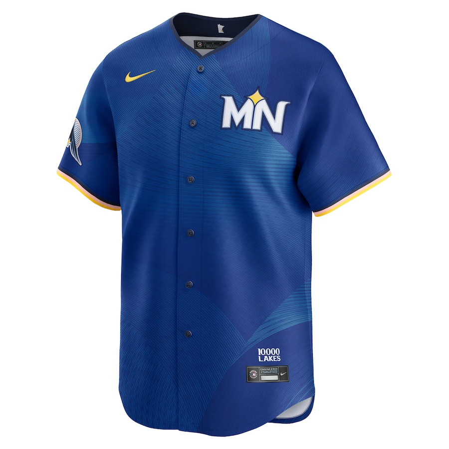 Alternative view of Carlos Correa 4 Minnesota Twins 2024 City Connect Limited Men Jersey - Royal 