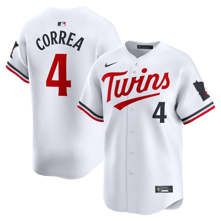 Carlos Correa 4 Minnesota Twins Home Limited Player Men Baseball Jersey - White 