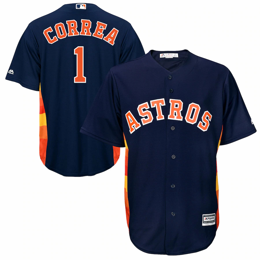 Carlos Correa Houston Astros Majestic Official Cool Base Player Baseball Jersey - Navy