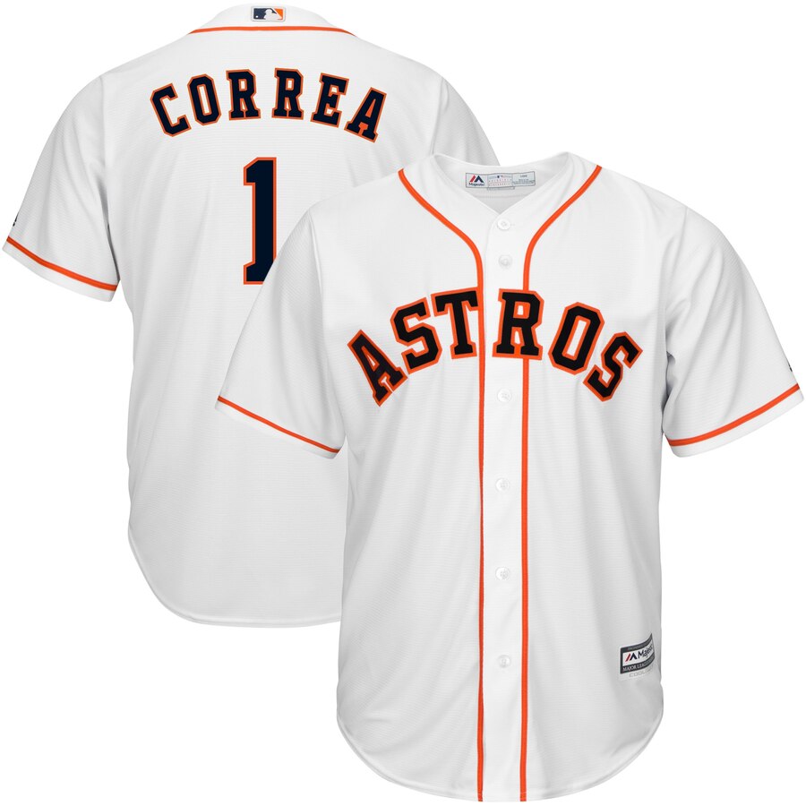 Carlos Correa Houston Astros Majestic Official Cool Base Player Baseball Jersey – White