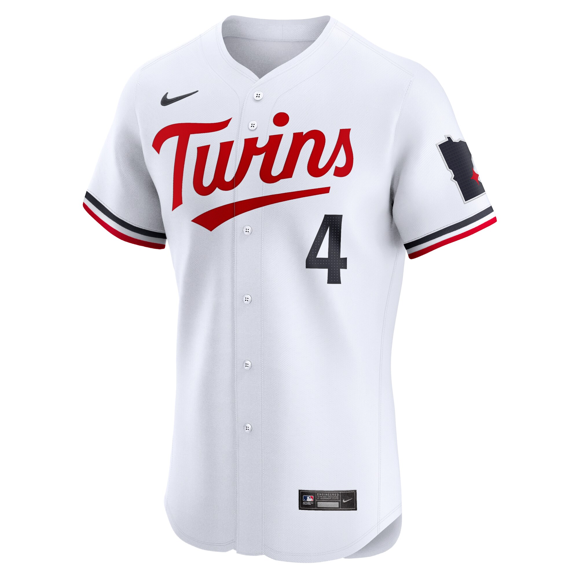 Alternative view of Carlos Correa Minnesota Twins Home Elite Baseball Jersey - White