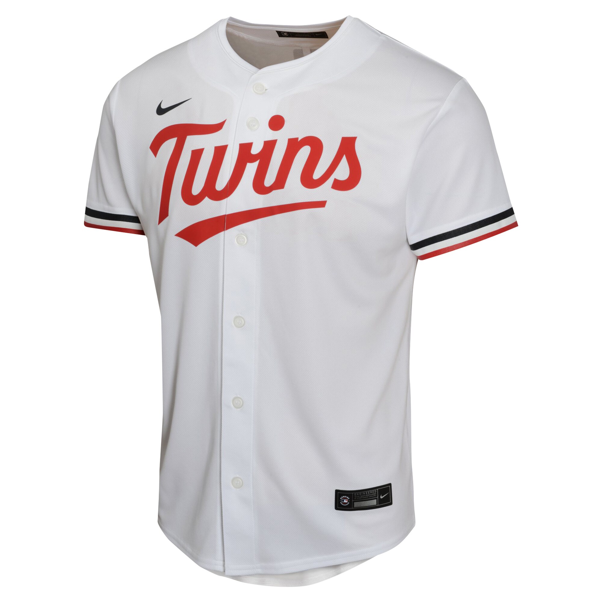 Alternative view of Carlos Correa Minnesota Twins Youth Home Game Player Baseball Jersey - White