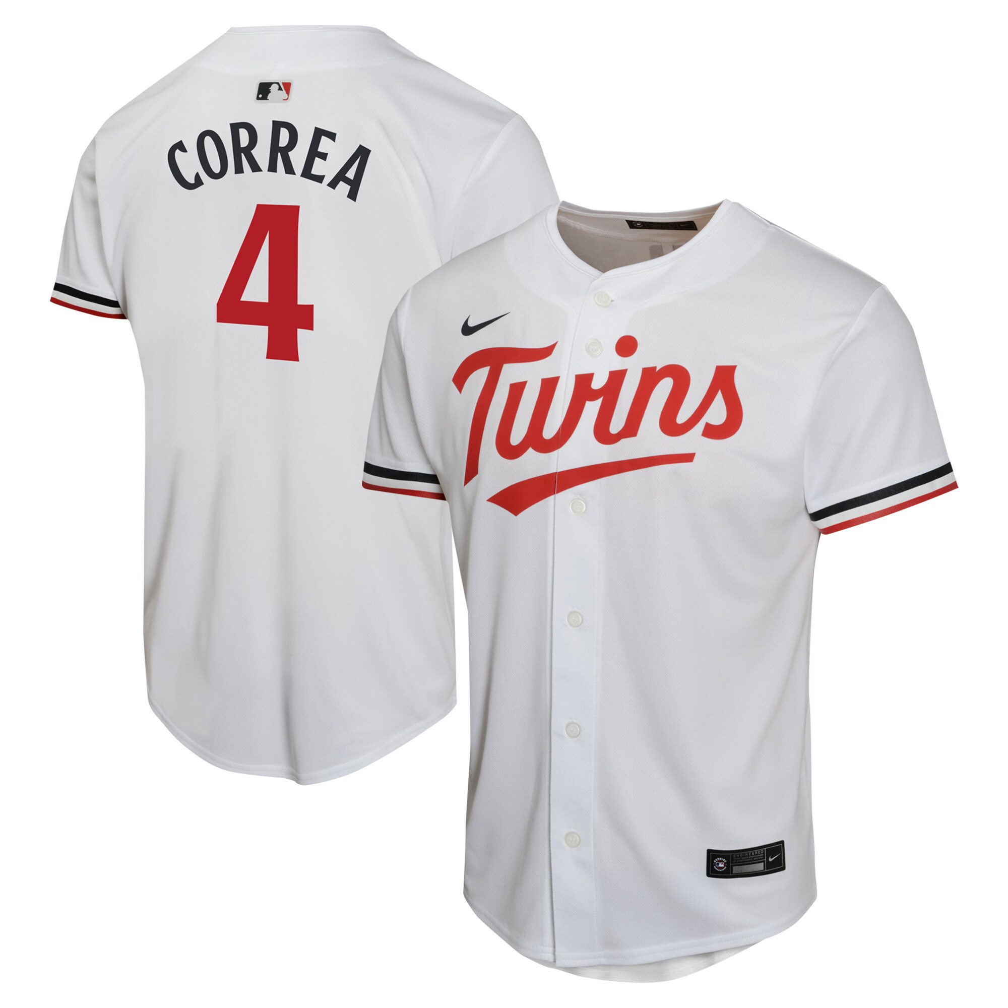 Carlos Correa Minnesota Twins Youth Home Game Player Baseball Jersey - White