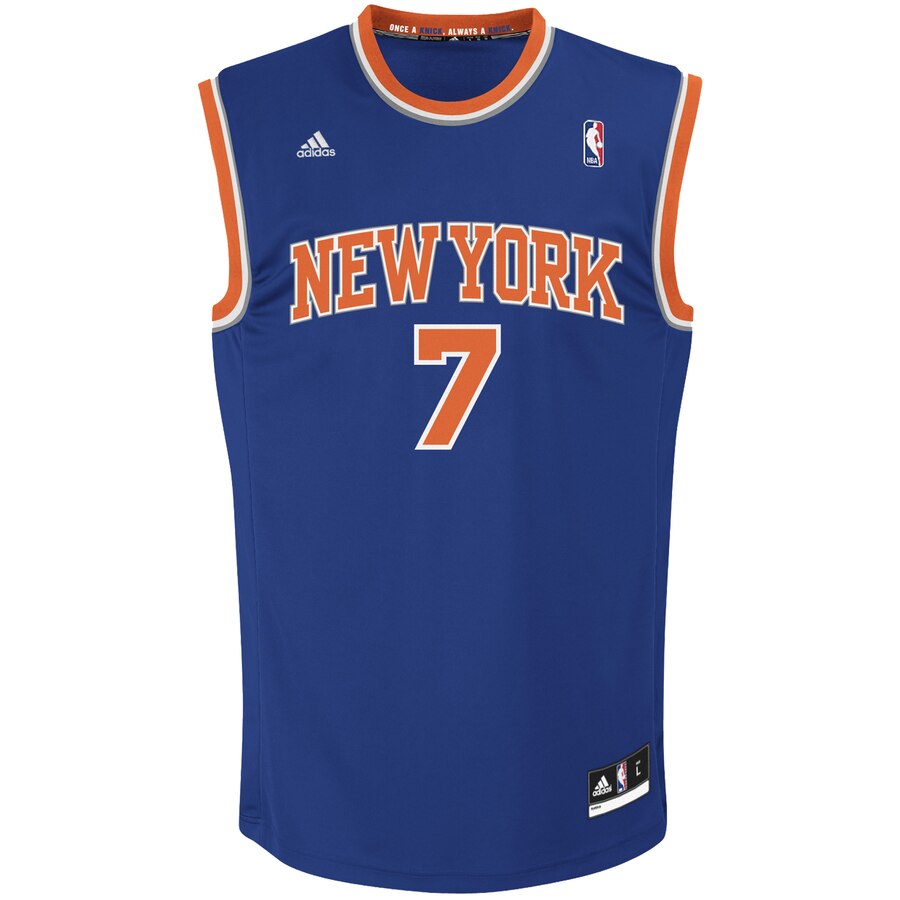Alternative view of Carmelo Anthony New York Knicks Adidas Youth Replica Road Basketball Jersey - Royal Blue
