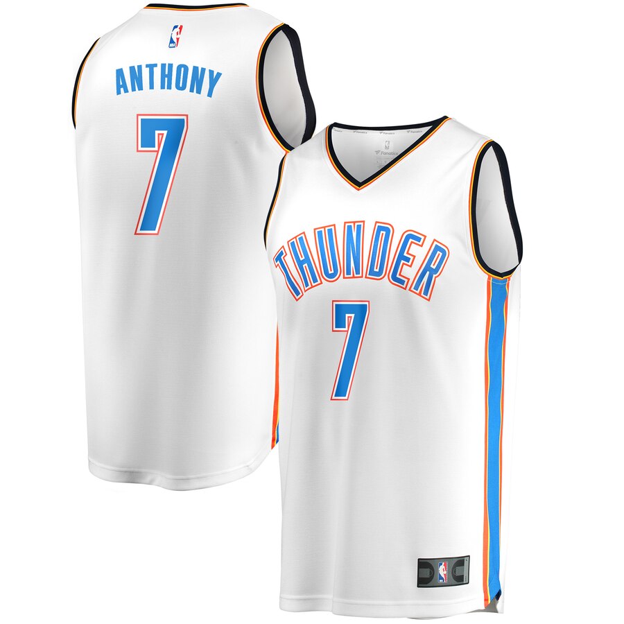 Carmelo Anthony Oklahoma City Thunder Fanatics Branded Fast Break Replica Basketball Jersey White - Association Edition