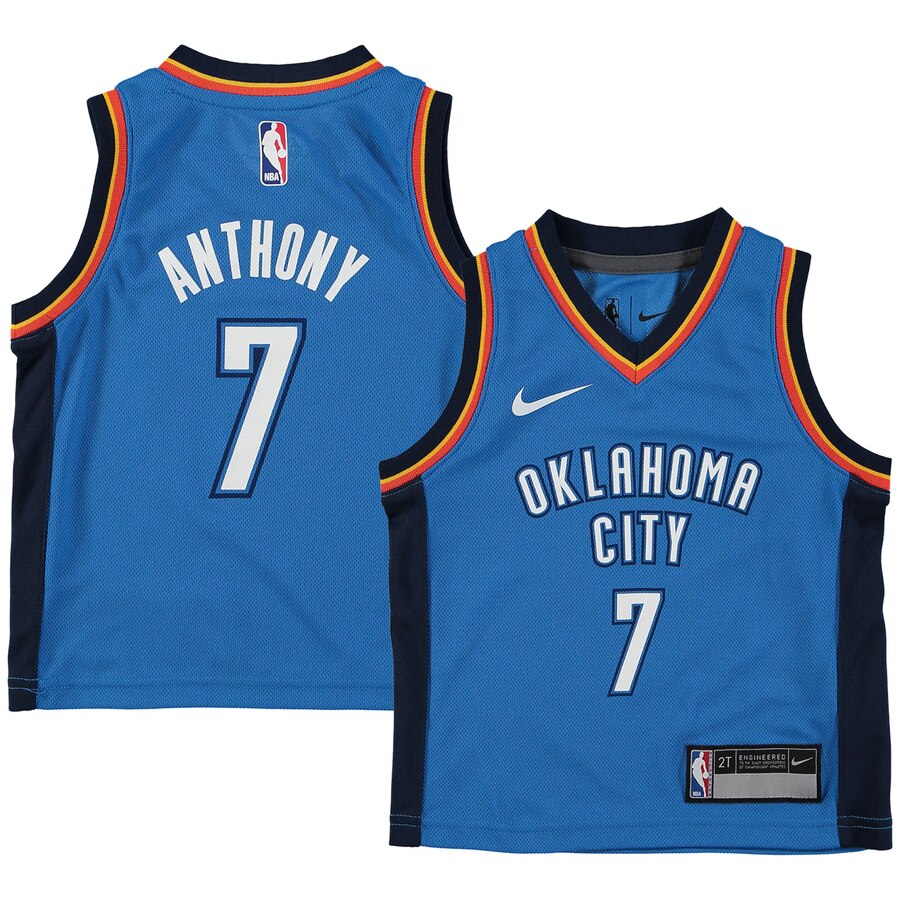 Carmelo Anthony Oklahoma City Thunder Toddler Replica Player Basketball Jersey Blue - Icon Edition