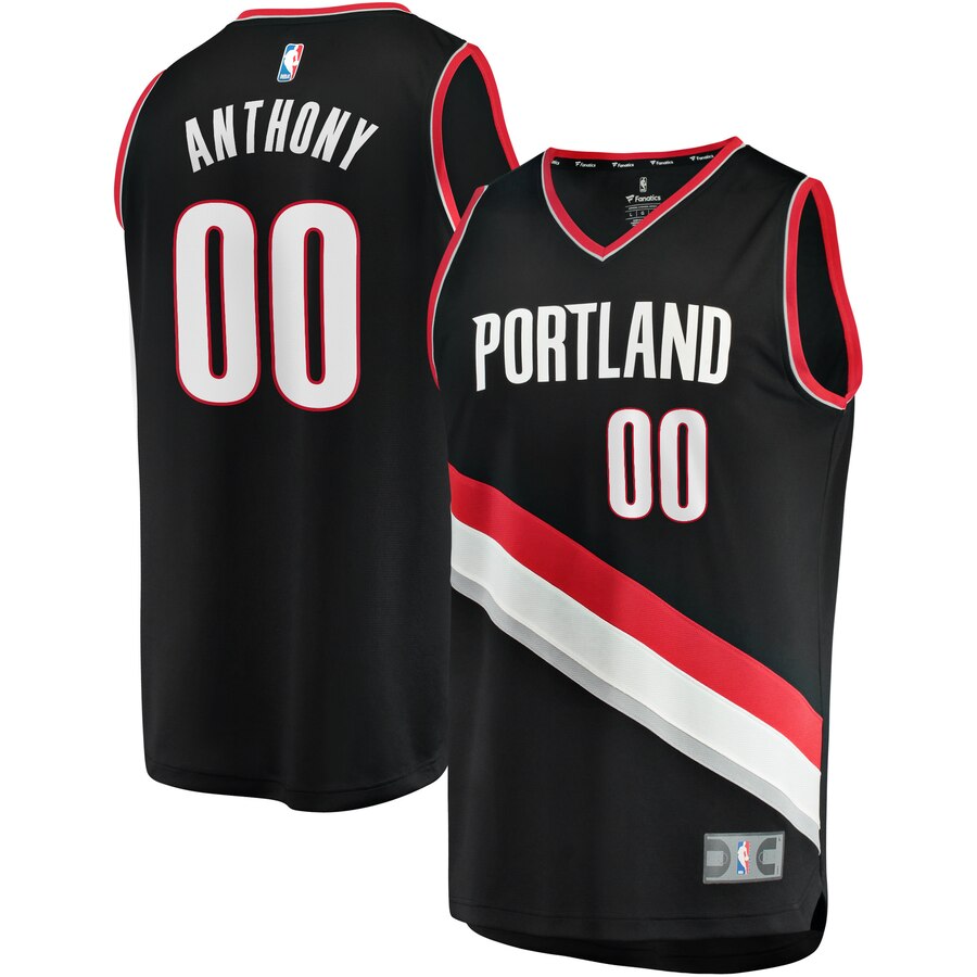 Carmelo Anthony Portland Trail Blazers Fanatics Branded Youth 2019/20 Fast Break Replica Player Basketball Jersey Black - Icon Edition