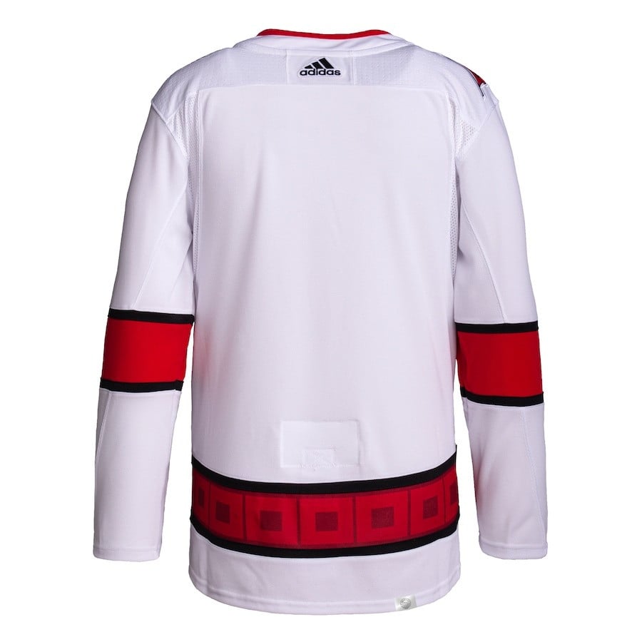 Alternative view of Carolina Hurricanes Away Primegreen Hockey Jersey - Men, White - JS658 