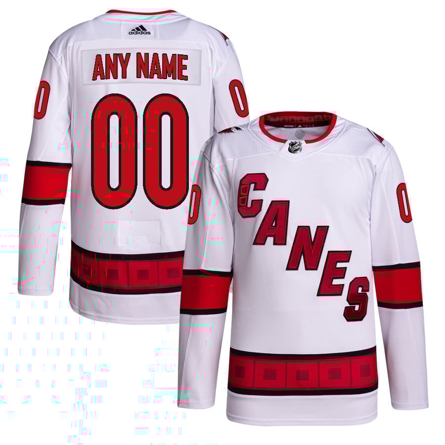 Carolina Hurricanes Away Primegreen Hockey Jersey Customized - Men, White - JS367 