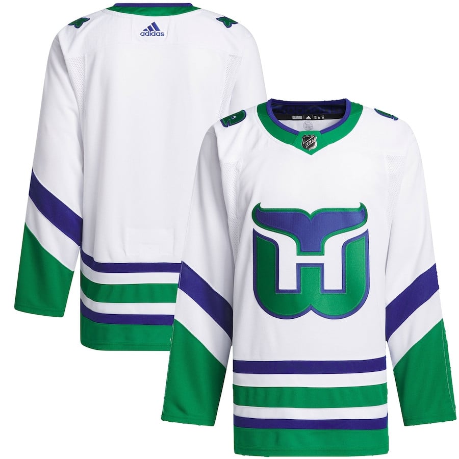 Carolina Hurricanes Whalers Primegreen Men Hockey Jersey - White - JS457 