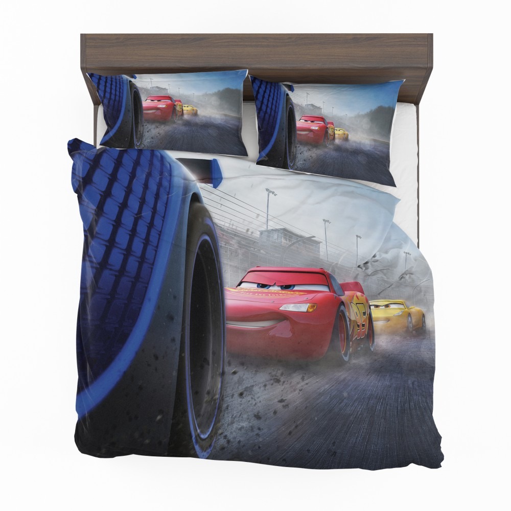 Alternative view of Cars 3 Movie Cruz Ramirez Jackson Storm Lightning McQueen Bedding Set - Custom Bedding Set