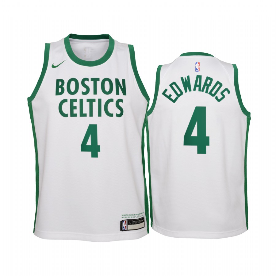 Carsen Edwards Boston Celtics 2020-21 City White Youth Basketball Jersey - New Uniform