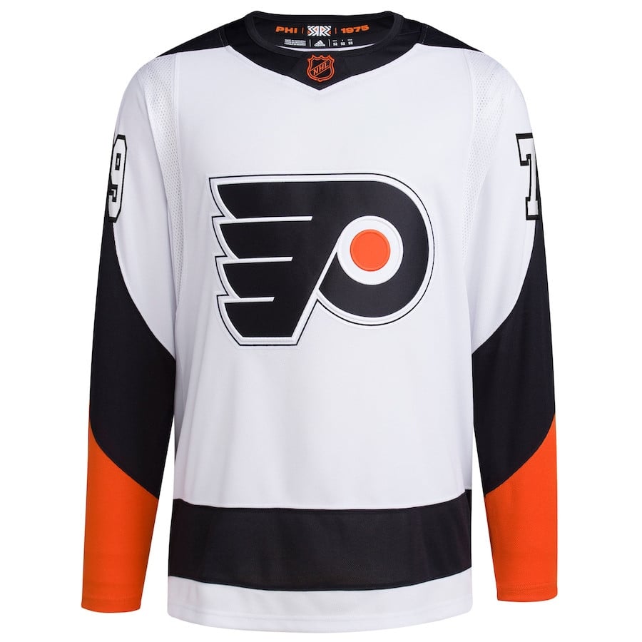Alternative view of Carter Hart 79 Philadelphia Flyers Reverse Retro 2.0 Men Jersey - White - JS918 