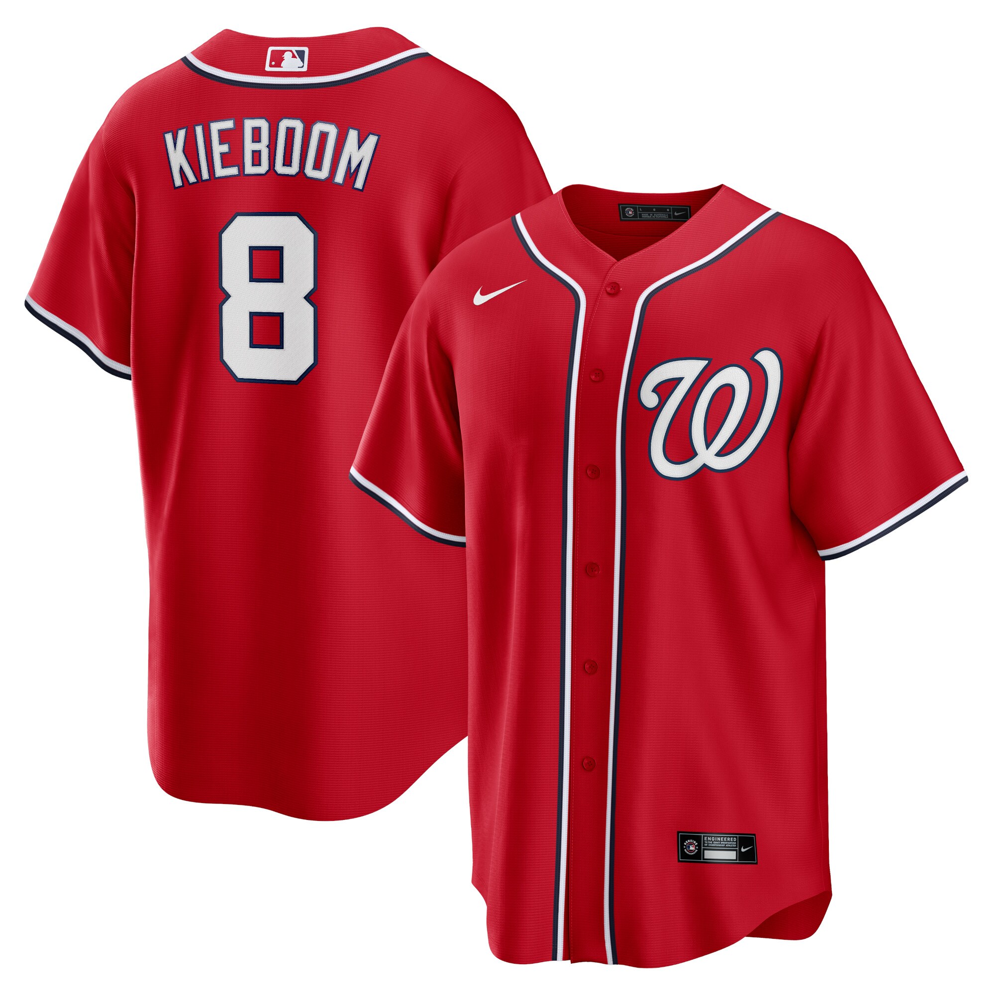 Carter Kieboom Washington Nationals Alternate Replica Player Name Jersey - Red