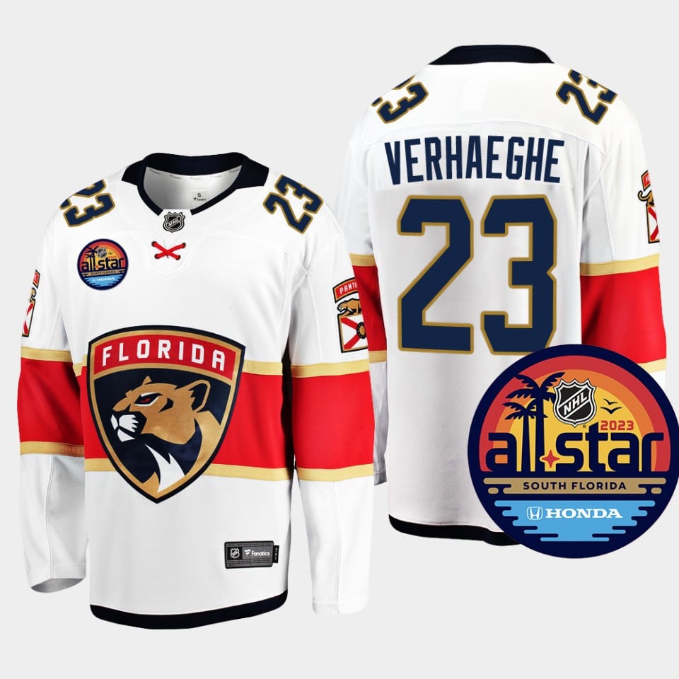 Carter Verhaeghe 23 Men Florida Panthers 2023 All-Star Away White Hockey Jersey - JS206 