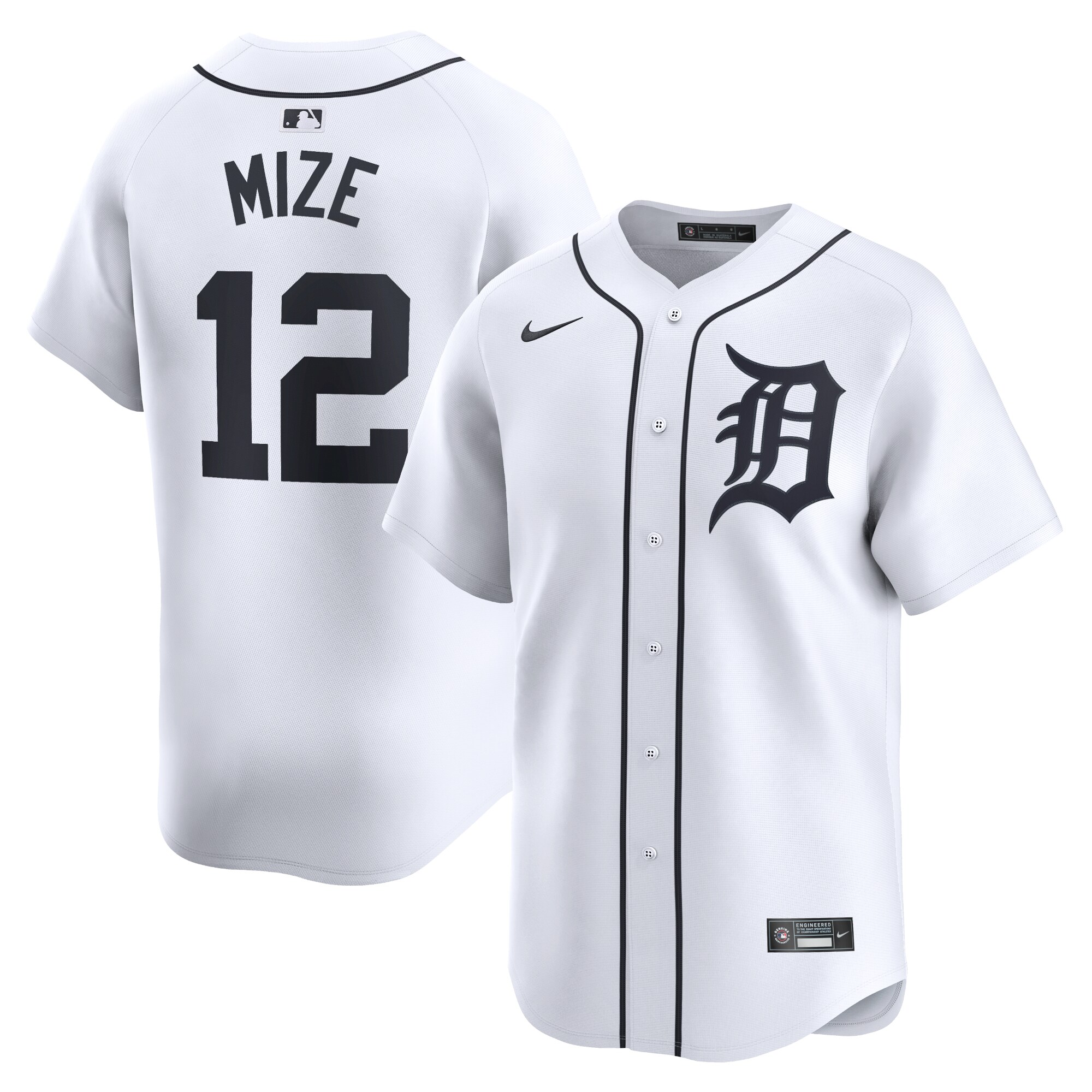 Casey Mize Detroit Tigers Home Limited Player Baseball Jersey - White