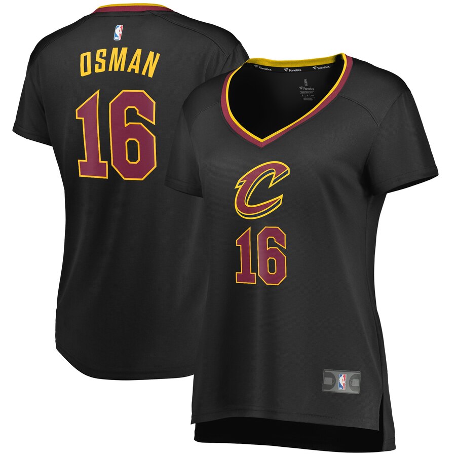 Cedi Osman Cleveland Cavaliers Fanatics Branded Women's Fast Break Replica Player Basketball Jersey - Statement Edition - Black