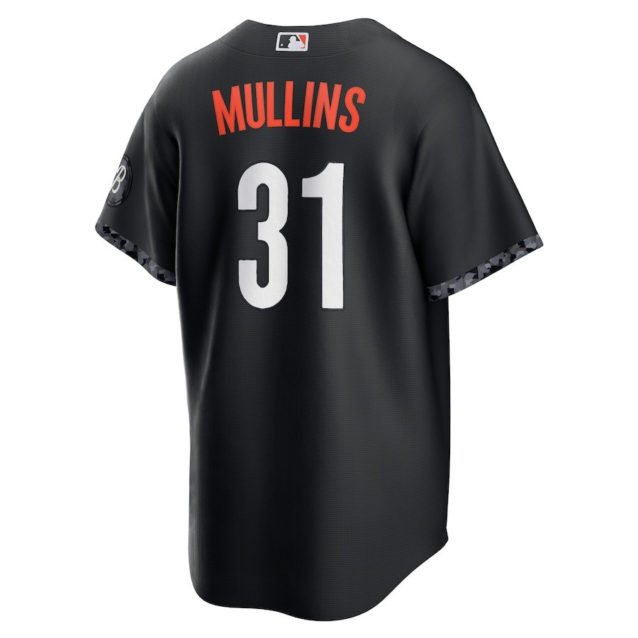 Alternative view of Cedric Mullins 31 Baltimore Orioles 2023 City Connect Men Baseball Jersey - Black