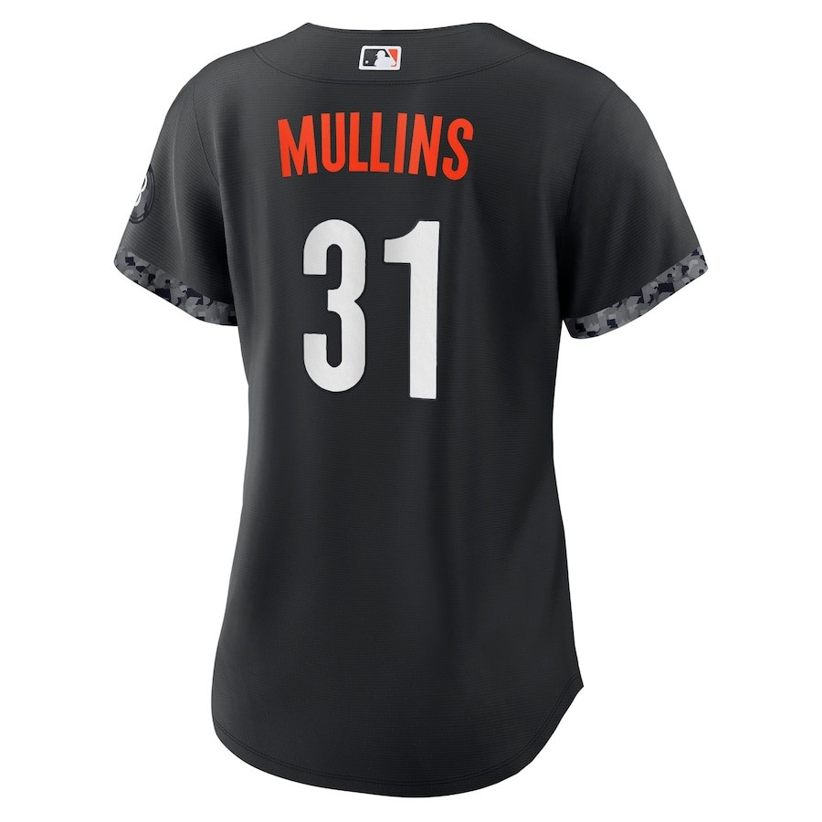 Alternative view of Cedric Mullins 31 Baltimore Orioles Women 2023 City Connect Baseball Jersey - Black