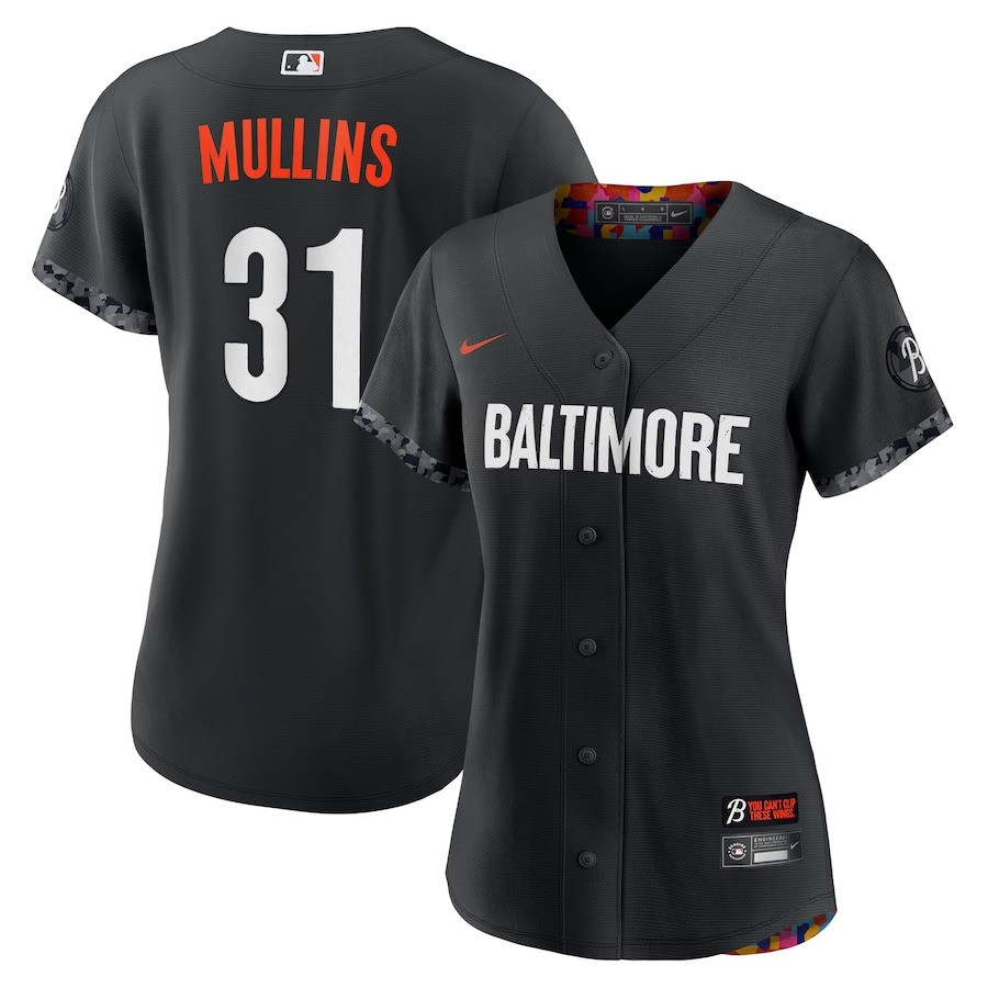 Cedric Mullins 31 Baltimore Orioles Women 2023 City Connect Baseball Jersey - Black