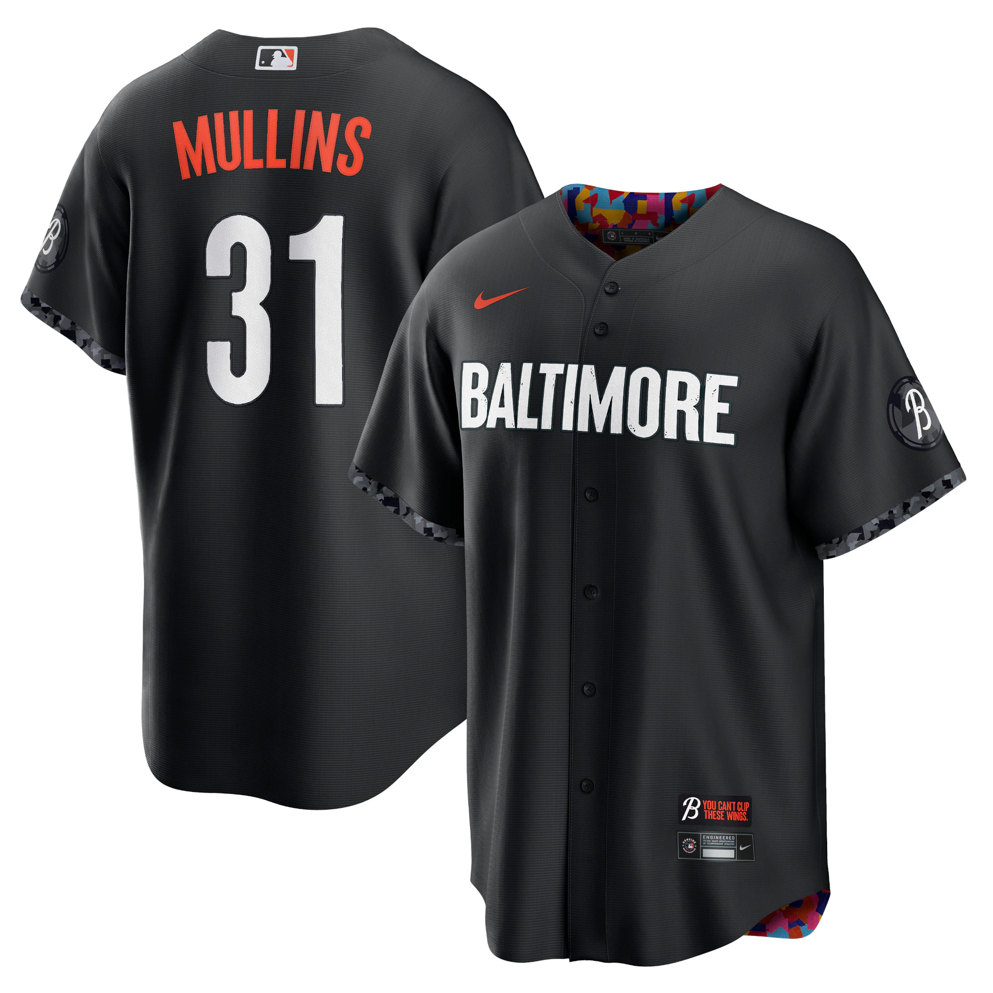 Alternative view of Cedric Mullins Baltimore Orioles 2023 City Connect Replica Player Baseball Jersey - Black