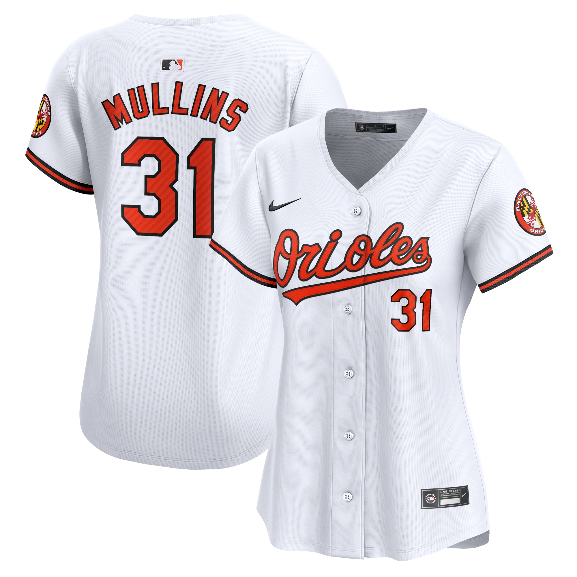 Cedric Mullins Baltimore Orioles Women's Home Limited Player Baseball Jersey - White