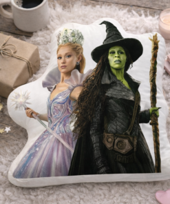 Alternative view of Fantasy Twin Witches Decorative Pillow – Magical Good & Dark Witch Design, Unique Home Décor Gift