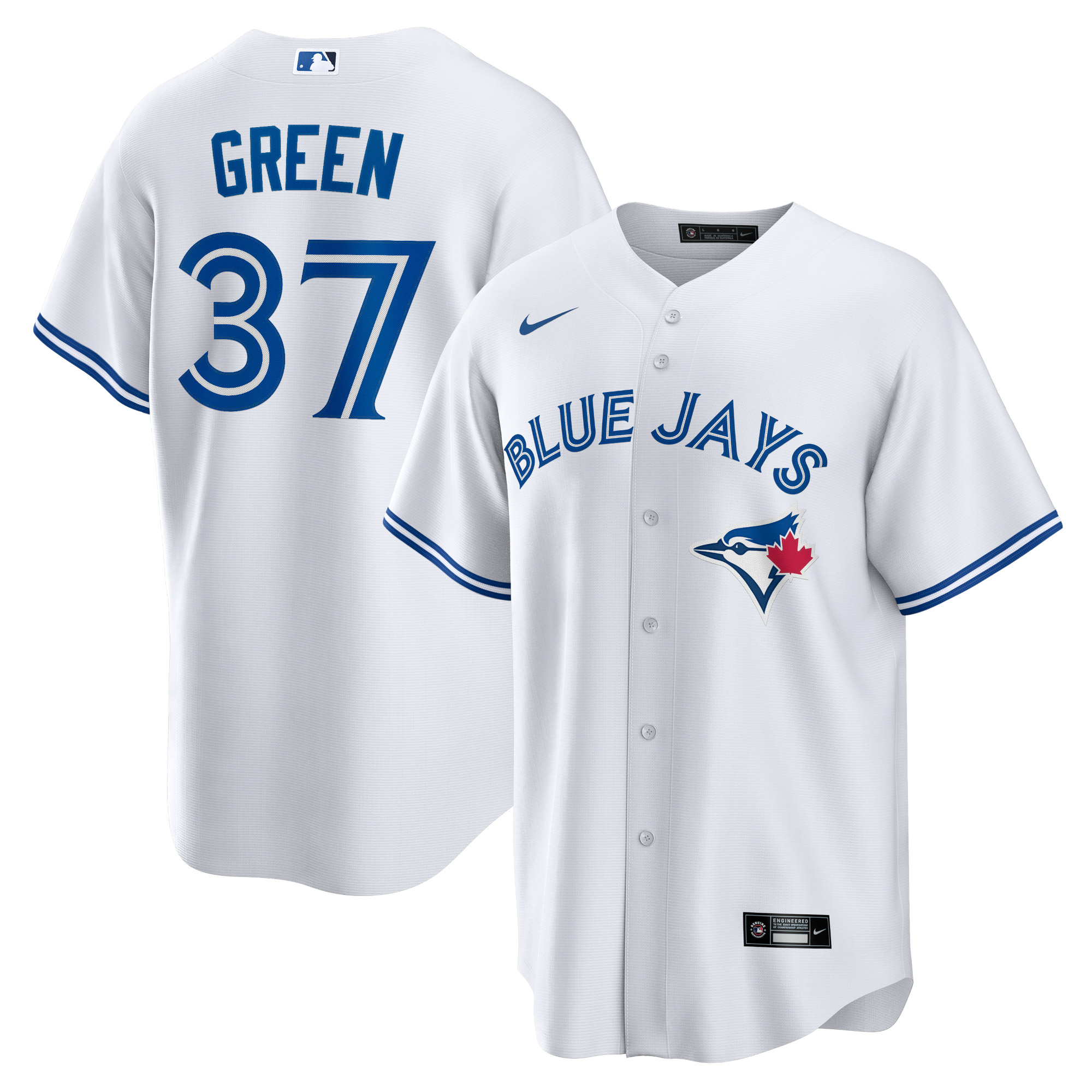 Chad Green Toronto Blue Jays Home Replica Player Baseball Jersey – White