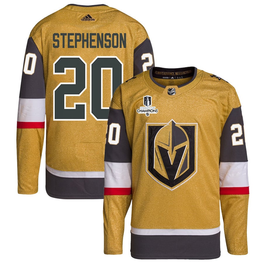 Chandler Stephenson 20 Vegas Golden Knights Stanley Cup 2023 Champions Patch Home Breakaway Men Hockey Jersey - Gold - JS636 