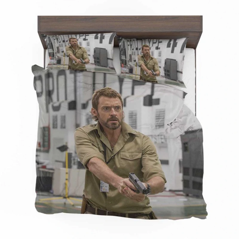 Alternative view of Chappie Movie Vincent Moore Hugh Jackman Bedding Set - Custom Bedding Set