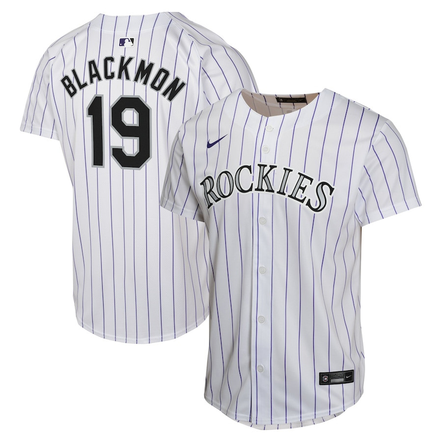 Charlie Blackmon 19 Colorado Rockies Home Game Player YOUTH Baseball Jersey - White