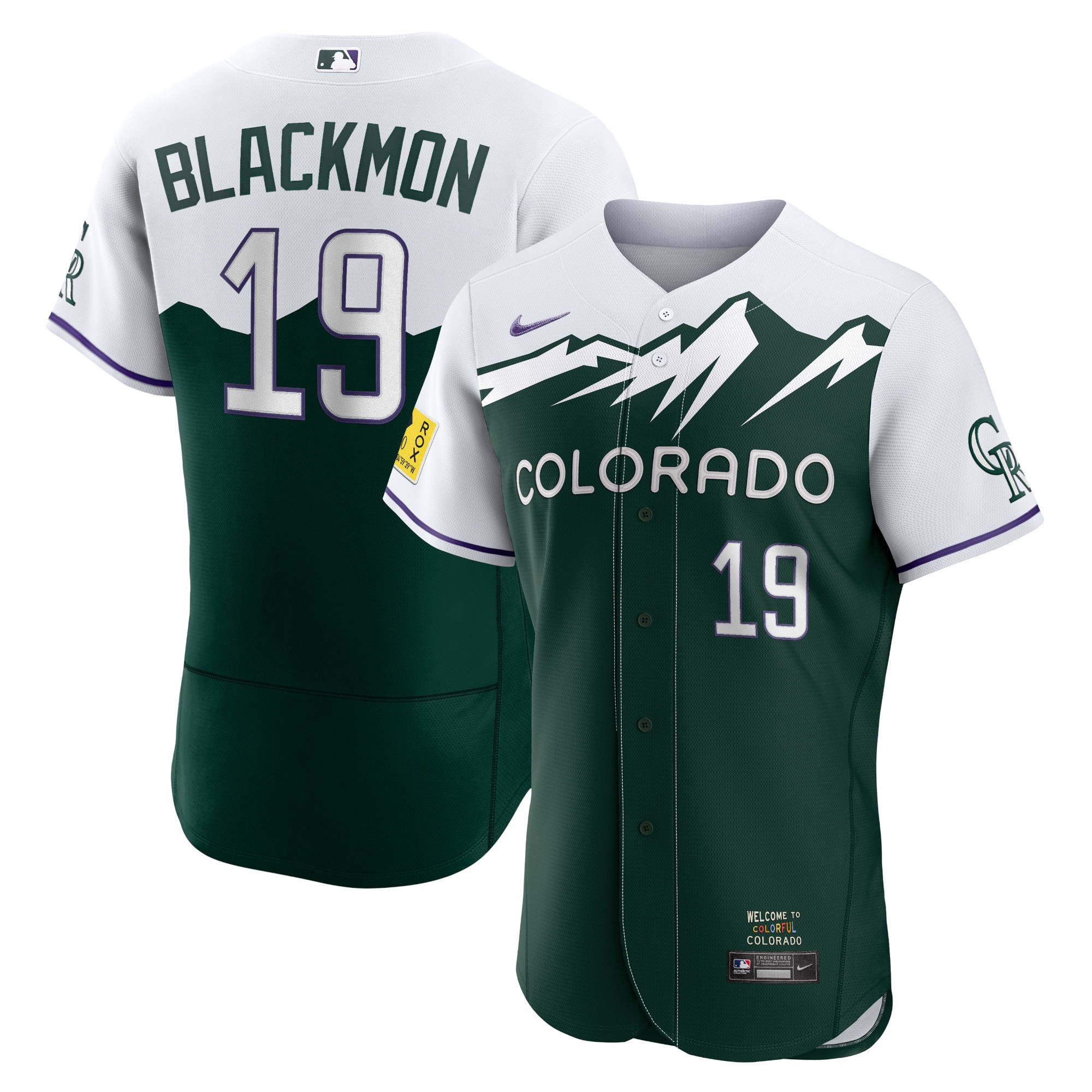 Charlie Blackmon Colorado Rockies 2022 City Connect Authentic Player Jersery - Green