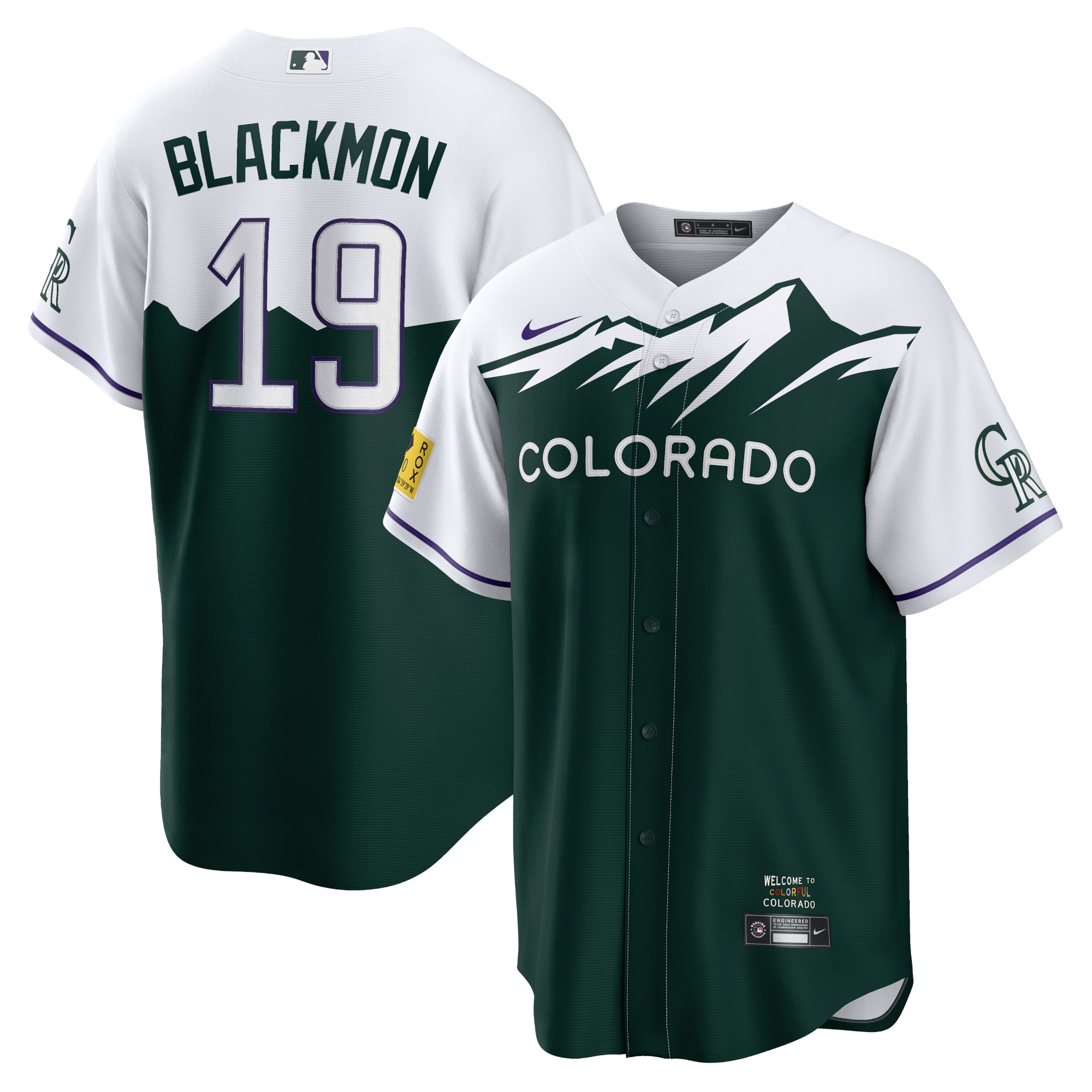 Charlie Blackmon Colorado Rockies City Connect Replica Player Baseball Jersey - Green